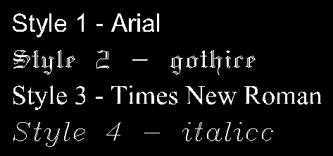 4 Basic Text Style Code sample